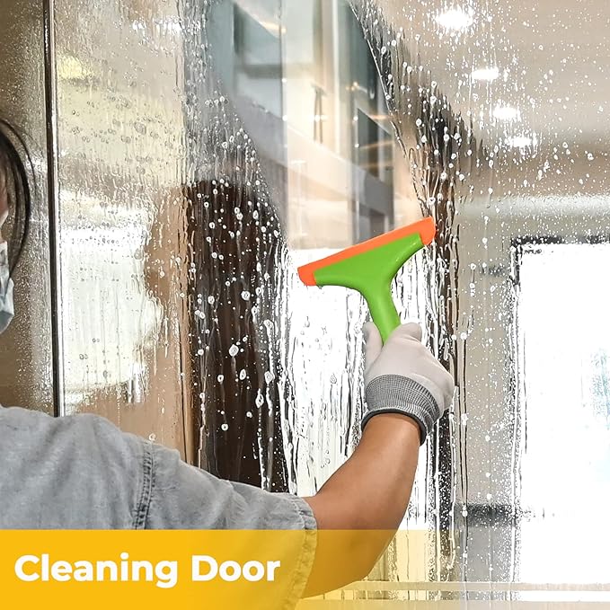 Gomake Small Silicone Squeegee Window Shower Squeegee Tool,Auto Water Blade for Car Windshield, Window, Mirror, Glass Door,Bathroom