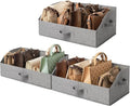 GRANNY SAYS Storage Bins for Closet, Trapezoid Storage Bins with Handles, Closet Storage and Organizer, Shelf Baskets for Clothes, Purse, Dog Toys, Dark Gray, Jumbo, 3-Pack