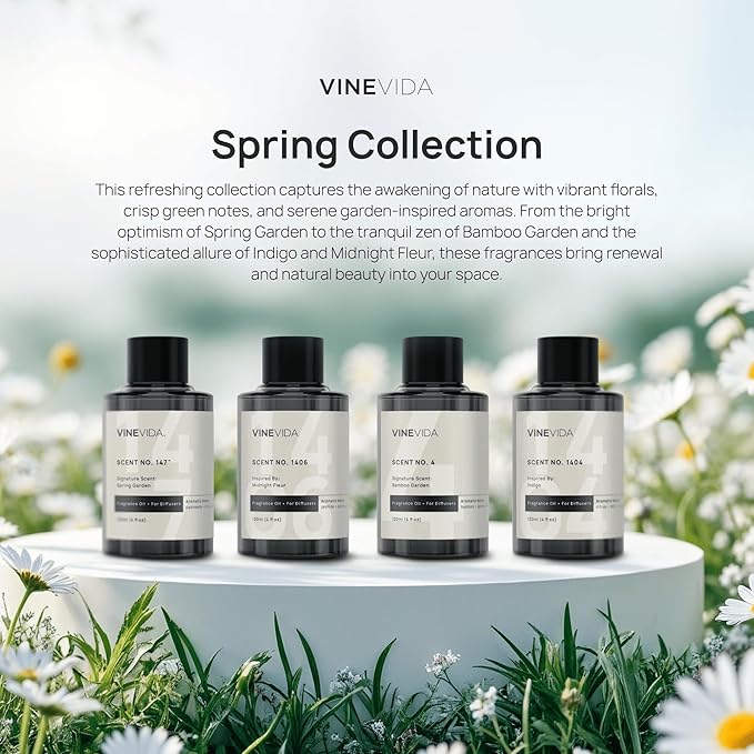 VINEVIDA Spring Collection (Pack of 4) - Diffuser Oil Set - Cold Air Diffuser Oil