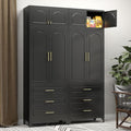 Metal Storage Cabinet with Doors and Shelves, 90" Tall Kitchen Pantry Storage Cabinets with 3 Drawer, Black Pantry Closet, Steel Large Cupboard, High Leveling Feet- Assembly Required