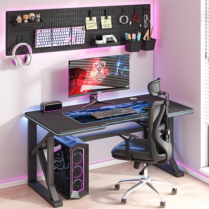 AKTOP Peg Board Wall Organizer 4-Pack – 12"x12" Black Pegboard Panels for Walls, Plastic Desk Wall Mount Tool Organization for Home, Office, Garage Tool Storage & Craft Room