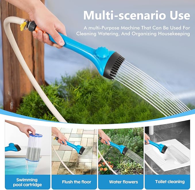 Pool Filter Cleaner Tool - High Pressure Water Sprayer for Pool & Hot Tub Cleanings - Durable Pool Filter Cleaning Tool with Ergonomic Handle - Compatible with Most Cartridge Filters