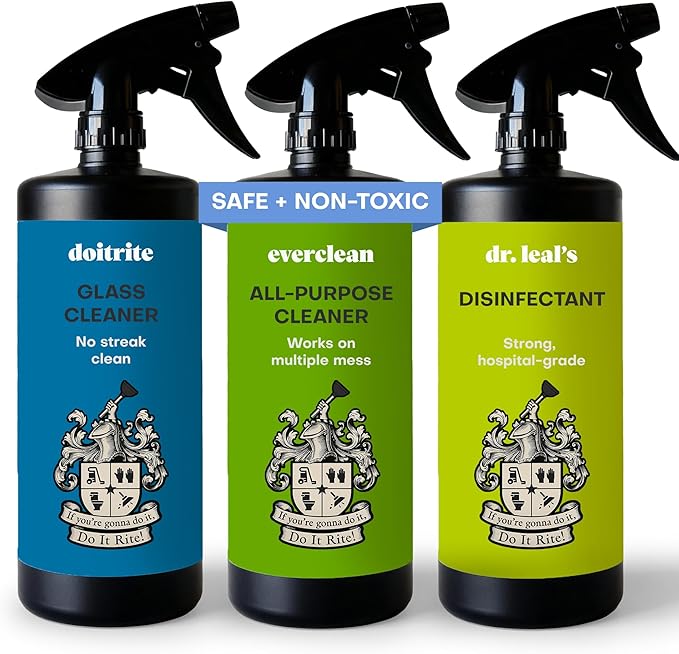 Multipurpose Cleaning Spray Kit, Powerful concentrated cleaner for all Purpose Designed For Kitchen, Glass And All Surfaces, Ideal For Everyday Bathroom Cleaning Supplies And Household 48oz (3 Pack)