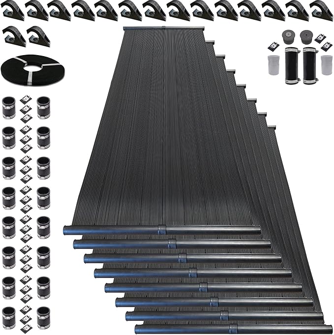 Highest Performing Design - DIY Solar Pool Heater Kit - 15-20 Year Life Expectancy (8-4x10 / 1.5" I.D. Header)