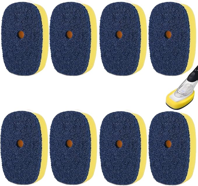 Sponge Brush Refills for OXO Soap Dispensing Dish Brush - 8 Pack Dish Cleaning Soap Dispensing Head Replacement for Scrubber