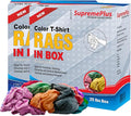 Premium Color Knit Cleaning Cloths (2 x 25 lbs. Compressed Box) – Shop Rags Bulk for Workshops, Mechanics, Painters, and Home Use, Multipurpose Cotton T-Shirt Rags