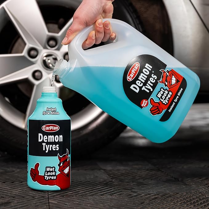 CarPlan Demon Tyres 169 fl Oz (5L) Refill Pack - Wet Look Tyres