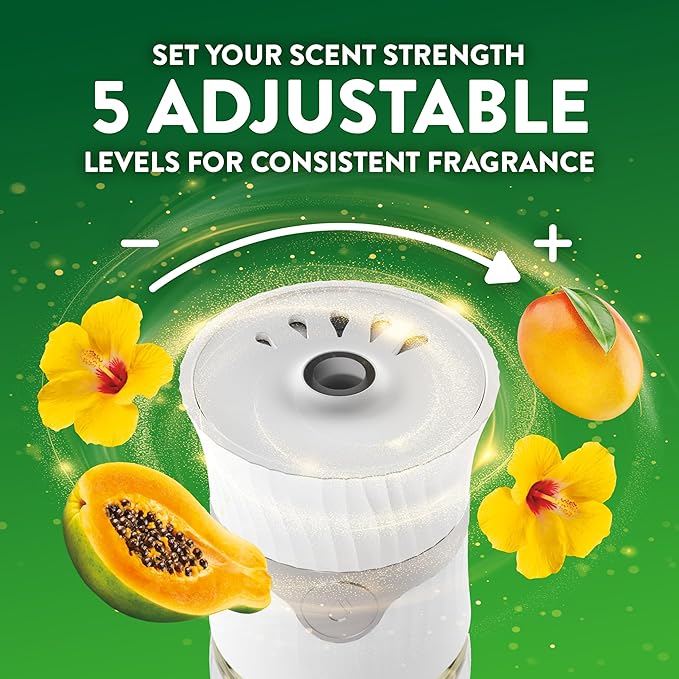 Air Wick Plug In Scented Oil Refill, Infused with Essential Oils, Plug In Air Fresheners for Home, Hawaii, 6 ct