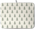 Kwlegh Christmas Tree Dish Drying Mat Winter Xmas Holiday Drying Mats Microfiber Absorbent Dishes Drying Pad Reusable Washable Kitchen Countertop Protector Dish Drainer Rack Mat 18x24 Inch