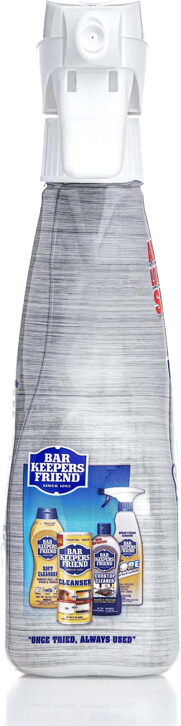 Bar Keepers Friend Stainless Steel Cleaner and Polish Spray (2 x 16 oz) Removes Oily Fingerprints, Hard Water Stains, Grime & Food Debris without Scratching or Dulling Appliances & Surfaces