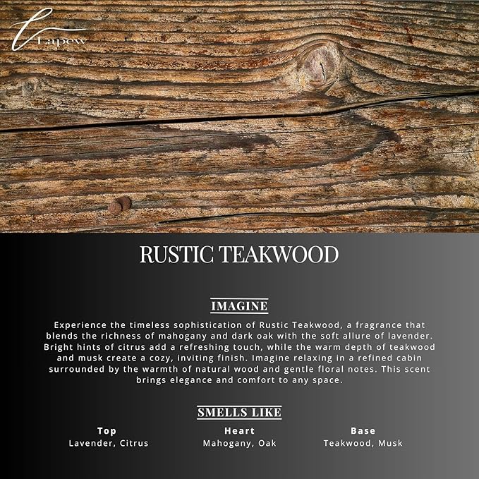 Lapew Rustic Teakwood Scented Mop Soap Concentrate 36 oz | Premium Fragranced Floor Cleaner | Streak-Free | Hard Floor Cleaning Solution | Eco Friendly | Made in USA