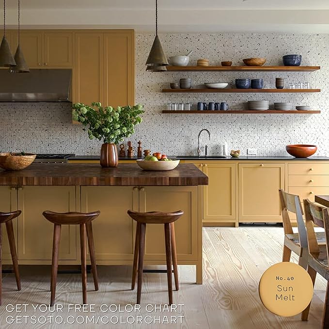 soto Yellow Paint Touch Up, Multi-Surface, Matte Finish (No. 40 Sun Melt) - 1.5 Ounces/45 Milliliters of Scratch Repair for Furniture, Walls, Cabinets, Trim, Doors, Indoor/Outdoor