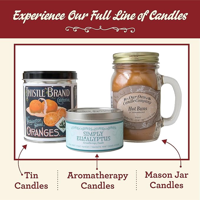 Our Own Candle Company, Grandma's Kitchen Scented Mason Jar Candle, 100 Hour Burn Time, 13 Ounces