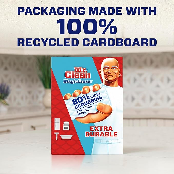 Mr. Clean Magic Eraser, Extra Durable | Multi Purpose Cleaner | 10 Count, Pack of 4