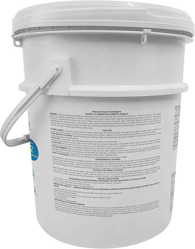 PROFELIZ Chlorine Tablets 3 Inch for Swimming Pools, Kills Bacteria and Stops Algae, Slow Dissolving,Exclusive Protective Packaging,Pool Chlorine Tablets,40lbs