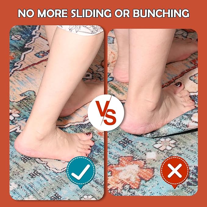 Waterproof Rug Pad, Thick 2x6 Ft Under Area Rug Carpet Pad, Non Slip Rug Pads for All Floors and Hardwood Floors Finishes, Keep Carpets in Place Soft and Prevent Rug from Wrinkling or Buckling