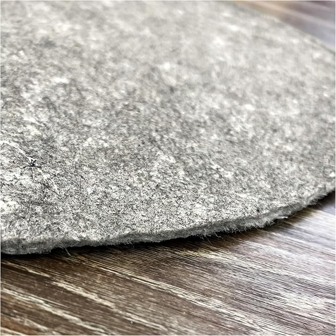 KOECKRITZ 11' Round Non-Slip Rug Pad Gripper - 1/4″ Thick Felt & Rubber Duo-Lock - Safe for All Floors & Hardwoods - Protects Floors, Keeps Rugs Flat