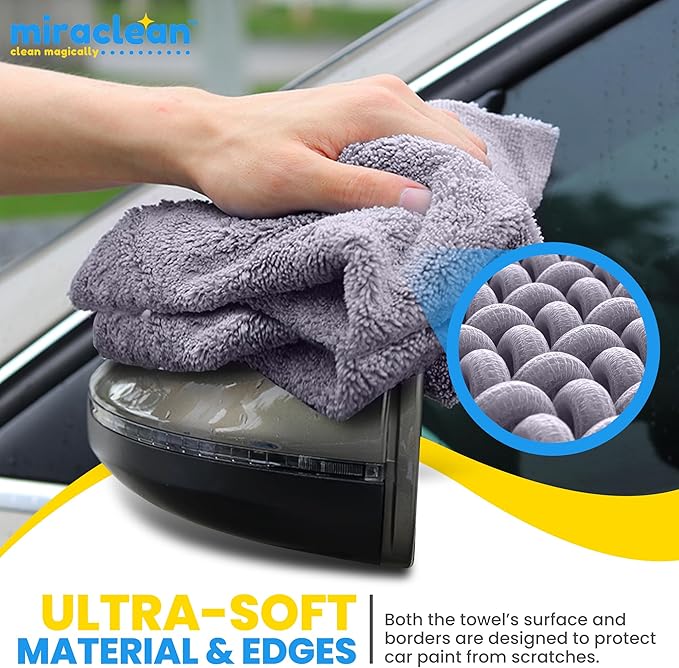MIRACLEAN Car Drying Towels Extra Large Super Absorbent 65 x 23 Inch Microfiber Car Drying Towel Streak-Free Lint-Free Absorbent Car Wash Towels for Quick Drying Cars, Boats and Large Surfaces