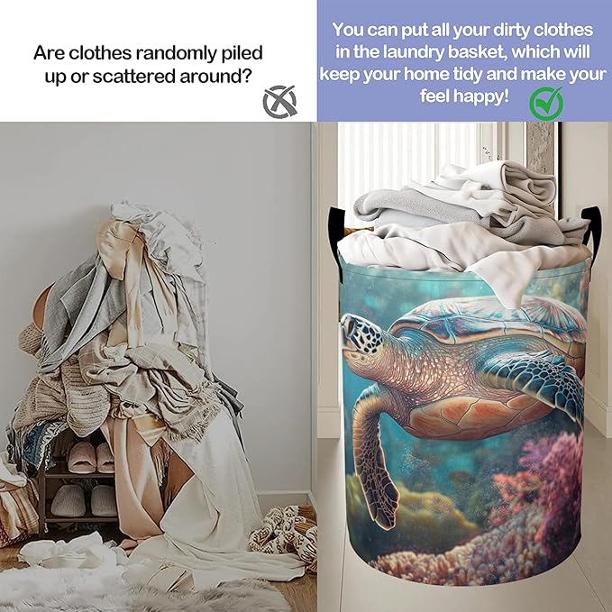 Cute Octopus Laundry Hamper Large Canvas Fabric Lightweight Storage Basket/Dirty Clothes Collapsible Waterproof for College Dorms, Boys and Girls Bedroom,Bathroom