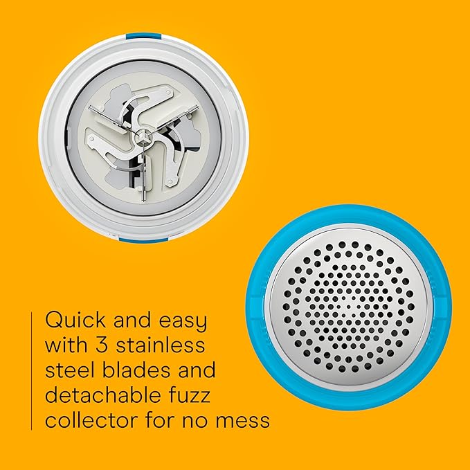 Conair Fabric Shaver, Lint Shaver for Clothing and Furniture Removes Lint, Fuzz, and Pilling, Fabric Pilling Remover with Extra-Large 2.25" Shaving Surface and 3 Stainless Steel Blades