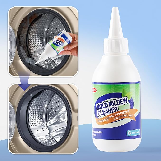 GELIVABLE Powerful Stain Remover Gel Cleaner Whitening Deep Cleaner for Washing Machine Seal, Bathroom Grout, Walls, Shower, Kitchen Sinks and Refrigerator Strips - 5 Fl Oz