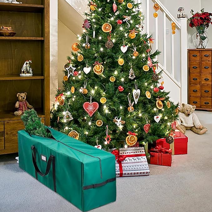 Christmas Tree Storage Bag Waterproof for Up to 11 Ft Artificial Trees, Heavy-Duty Tree Storage Bag with Handles & Zipper for Christmas Decor Storage and Protection