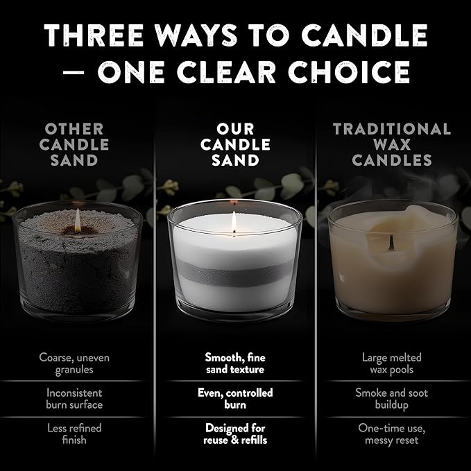 Pearled Candle Sand 10.5 oz (300g) – Noir Sandalwood Scented Candle, Black Color, Relaxing Aromatherapy, Home Decor, Stress Relief, Long-Lasting Burn