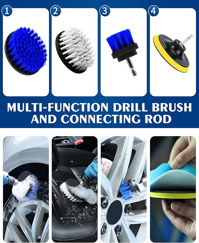 COFSODI Car Cleaning Kit：40 Pcs Interior Windshield and Window Cleaner Detailing Set；Wheel & Tire Brush；Car Wash Mitt；Cleaning Bucket；Total Care Supplies；Towels；Automotive Tools