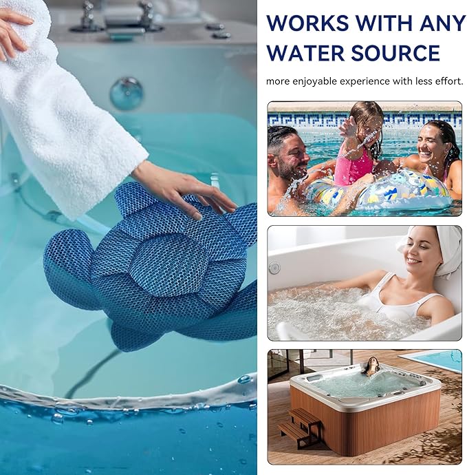 1× Hot Tub Scum Absorber for Spa Hot Tub, Scum Turtle Hot Tub Cleaner Hot Tub Sponges to Soak up Oils, Hot Tub Scum Sponge- Keeps Your Hot Tub Water Clean and Clear