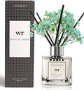 WEALD TRIBE Flower Reed Diffuser Set Lemongrass Scent for Bathroom Air Fresheners Accessories, Oil Diffuser Stick | 5.1 fl oz Home Fragrance with Sticks Defusers | House Bedroom Office Shelf Decor