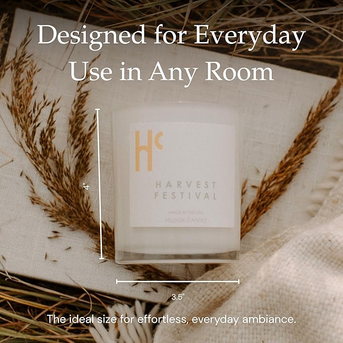Harvest Festival Fragrance - Single Wick Soy Candles - Up to 60 Hour Burn Time, Cruelty-Free Soy Candle Wax Blend - Pumpkin Fragrance, Notes of Amber & Orange (9 oz)