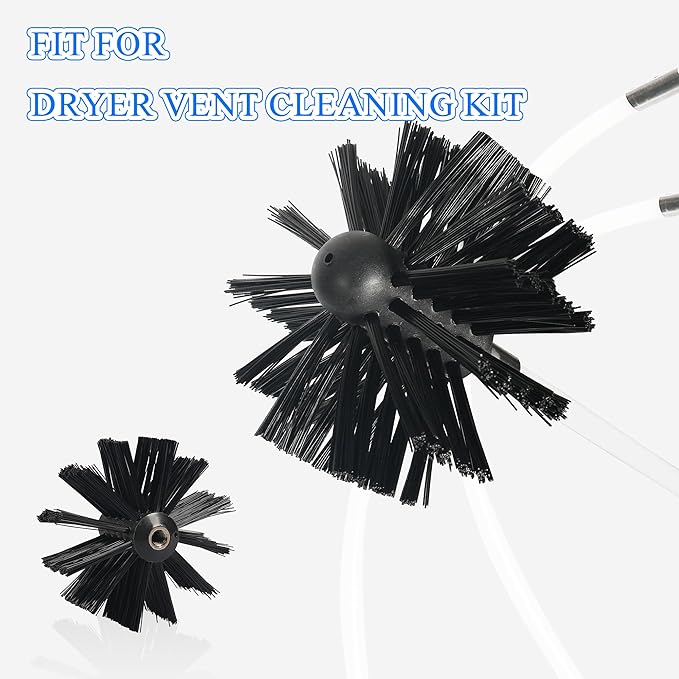 ‌AOGYikang 4” Chimney Brush Head - Heavy-Duty Cleaning Brush Head, 100mm/4in Dryer Vent Cleaner Brush Head, 4-Inch Cleaning Brush Head for Fireplace, Vent Pipe