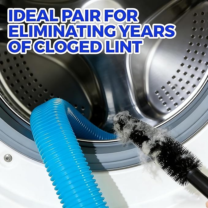 Dryer Vent Cleaner Kit，Dryer Vent Cleaning Vacuum Attachment，Fits All Vacuums，Dryer Vent Cleaning Vacuum Attachment，Universal Lint Dryer Attachment (purple)