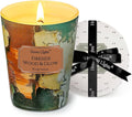 HomeLights 1-Wick Candles for Home Scented - 6.7oz Soy Wax Blend Candle Long-Lasting Fragrance, Industrial Chic Home Decor and Housewarming Gifts, Fireside Wood & Glow