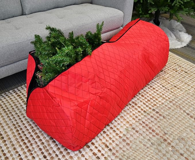 Simple Living Solutions Premium 7.5ft Quilted Rolling Christmas Tree Storage Bag. Store Disassembled 7.5 Artificial Christmas Trees or Holiday Supplies