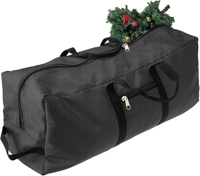 5 ft Christmas Tree Storage Bag - Heavy Duty Large Artificial Christmas Tree Bag with Reinforced Handles - 600D Oxford Cloth Artificial Disassembled Trees (black)