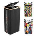 Recycle Trash Can Laundry Hamper with Lid, 100L Large Recycling Bins Laundry Basket Clothes Hamper, 26 Gallon Indoor Recycle Bin with 2 Reusable Inner Bag Bottle Cans Waste Plastice Glass