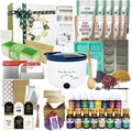 PIUH Deluxe Soap Making Kit for Soap Making, DIY Soaps Making Full Set Kits Includes Soap Melter, 4 lb Soap Base, 8 Essencial Oils, Silicone Loaf Molds & Scraper, Cutters, 8 Dyestuffs for Adults Gift