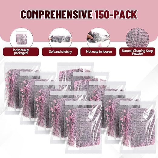 Honeydak 150 Pack Steel Wool Soap Pads, Metal Scouring Pads, Separately Packaged 2.5 x 2 Inch, 15 Gram Metal Wire Scourers Sponges for Stove Pot Pan Oven Kitchen Cooker Hood(Updated)