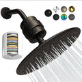 SparkPod Luxury Filtered Shower Head Set 23 Stage Shower Filter - Reduces Chlorine and Heavy Metals - High Pressure Showerhead Filter (9.5" Round, Vintage Oil Rubbed Bronze)
