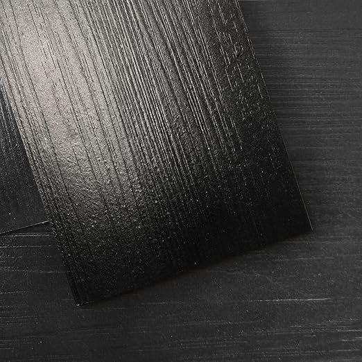 Art3d 36-Pack 54 Sq.ft Peel and Stick Floor Tiles Vinyl Plank Flooring Wood Look, Adhesive and Waterproof Tile Sticker for Bedroom, Living Room, Kitchen, RV in Black