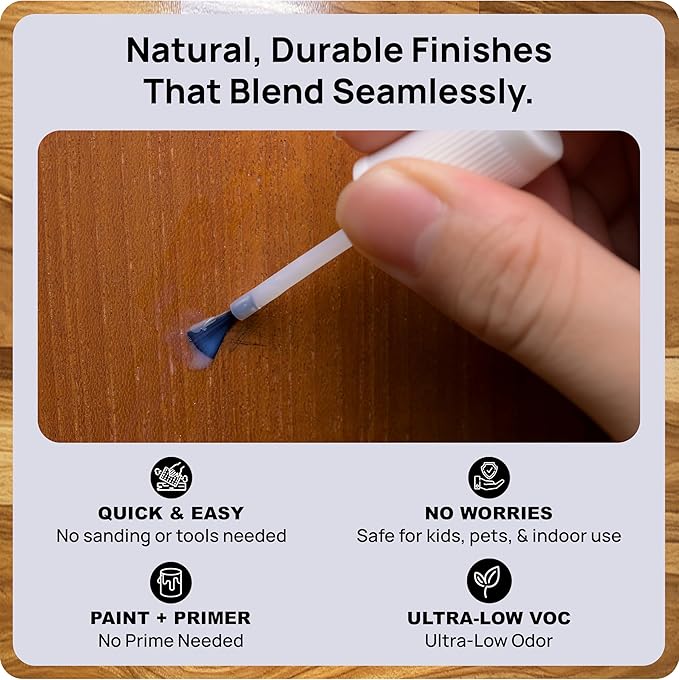 Clear Coat for Wood Stain Repairs, Brush-On Matte and Gloss Finish, Sealing and Sheen Matching, Interior and Exterior Wood, 2 fl oz Total by spot.