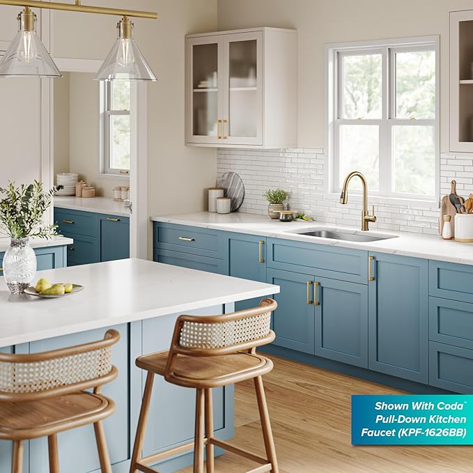 KRAUS Premier 32-inch Undermount 50/50 Double Bowl 18-Gauge Stainless Steel Kitchen Sink with Strainers (x2), KBU22