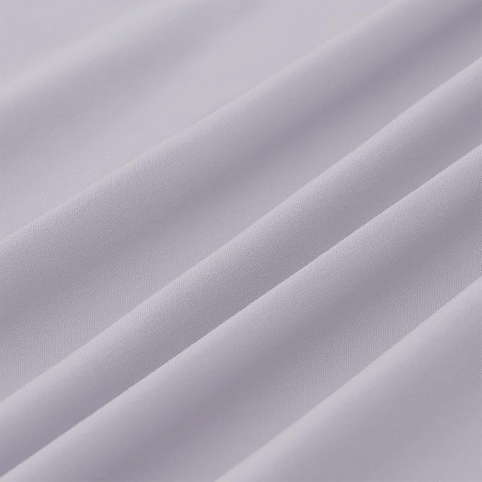 Modern Threads Soft Microfiber Solid Sheets - Luxurious Microfiber Bed Sheets - Includes Flat Sheet, Fitted Sheet with Deep Pockets, & Pillowcases Lilac Marble Full