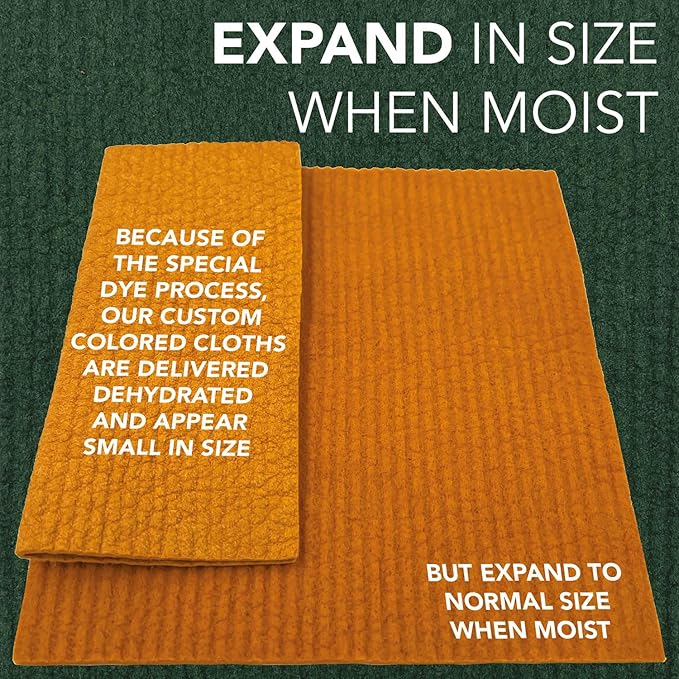 SCANDISH Forest Green Swedish Dishcloths for Kitchen - Set of 3 Reusable, Compostable Dishcloths