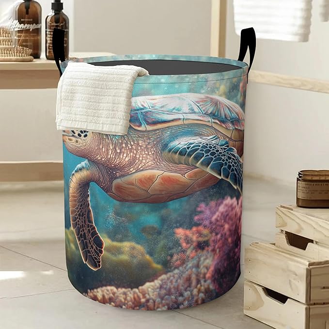 Cute Octopus Laundry Hamper Large Canvas Fabric Lightweight Storage Basket/Dirty Clothes Collapsible Waterproof for College Dorms, Boys and Girls Bedroom,Bathroom