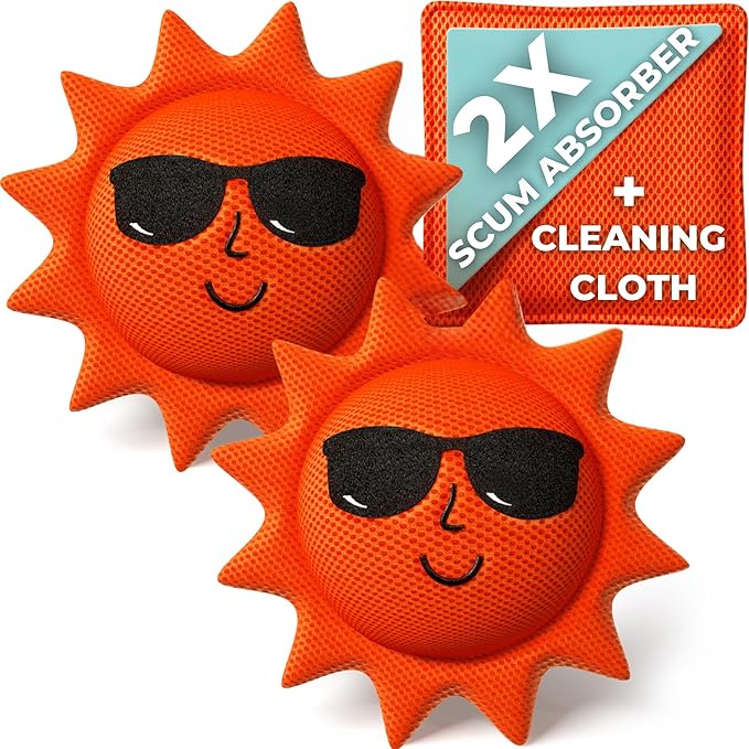 Hot Tub Scum Absorber for Spa Cleaner - Hot Tub Accessories for Adults, Hot Tub Scum Sponge for Hot Tub Oil Absorbing Sponge for Hot Tub Skimmer, Hot Tub Sponge Scum Remover