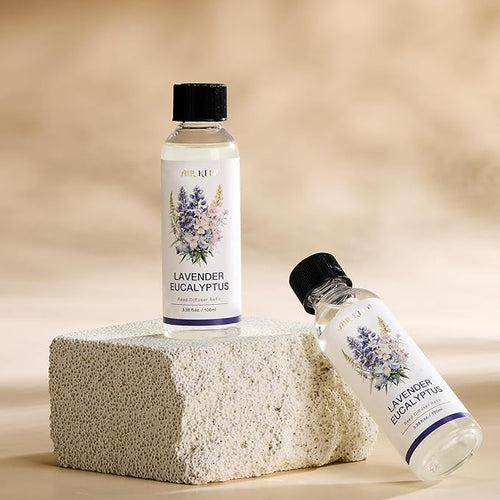 Airkeep Reed Diffuser Oil Refill/Lavender Eucalyptus/3.38 oz(100ml)/2 Pack/Scented Oil Refill for Reed Diffuser Home Fragrance for Bedroom, Bathroom Office Home Decor