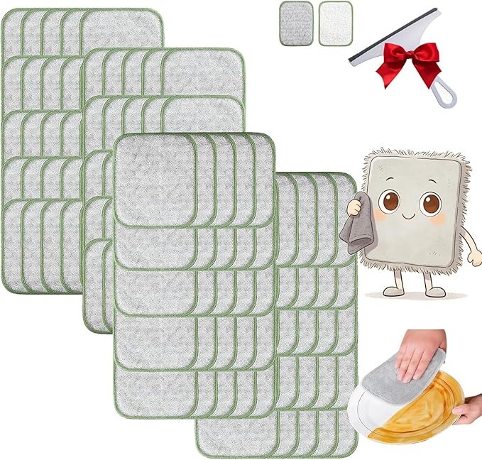 Multipurpose Wire Dishwashing Rags for Wet and Dry, Reusable Wire Miracle Cleaning Cloths, Stainless Steel Wire Cleaning Cloth Dish Rags, Silver Mesh Dishcloth, for Pots,Pans,Sinks (100pcs)