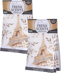 Fresh Scents Scented Sachets | Paris | Home Fragrance | Long Lasting (Up to 6 Months) | Air Freshener for Closets, Drawers, & Cars | 6 Pack